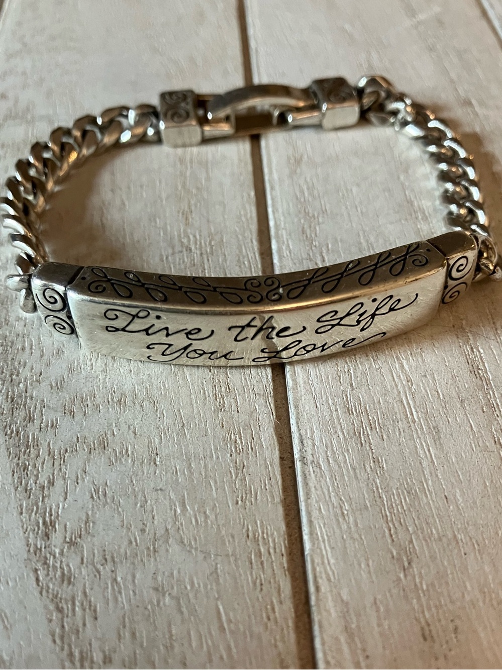 🌸Brighton Engraved Inspirational Bracelet - Live the Life You Love